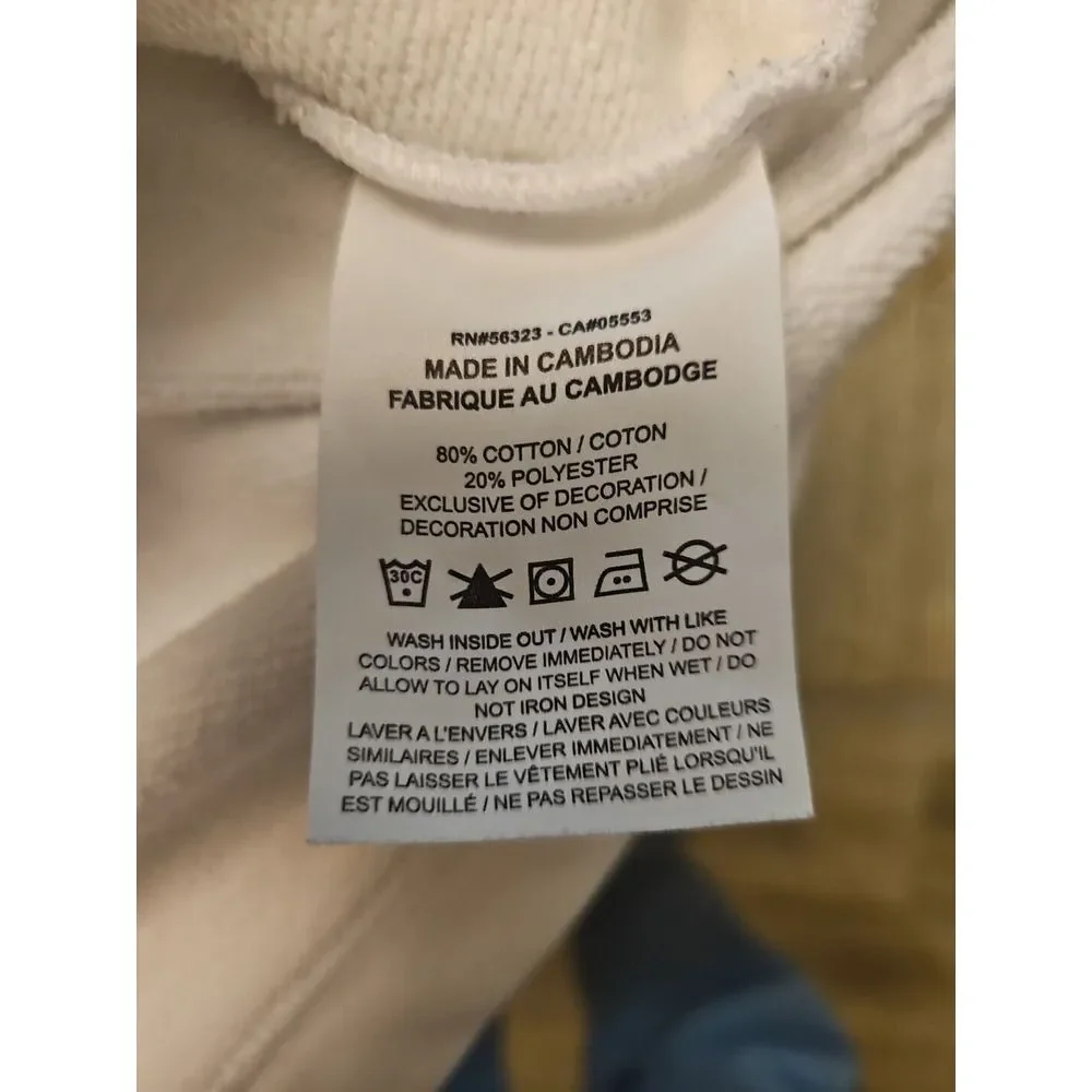 Nike Women's White Club Fleece Oversized Mock-Neck Sweatshirt Sz LARGE‎